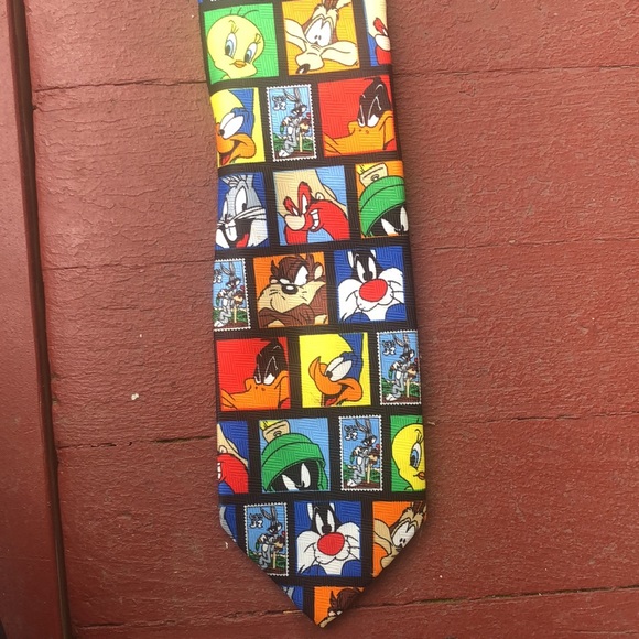 Looney  Tunes Stamp Collection Tie - Picture 2 of 6